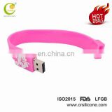 High Quality Silicone Oem Slap Bracelet Usb Flash Memory Drive 512mb 1gb 2gb Silicone Wristband With Customized Logo