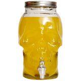 4L SKULL GLASS BEVERAGE DISPENSER WITH LID AND TAP thumbnail-1