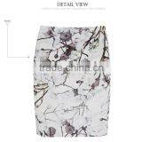 2015 Fashion Design Floral Printing Lady Pencil Skirt OEM Quality Choice thumbnail-2