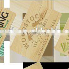Personalized DIY LOGO Wooden Credit Card USB 2.0 Flash Drive Memory Stick For Computer thumbnail-2