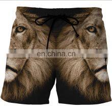 2021 Men Custom Shorts Lion Black Clearly Printed Men Summer Beach Swim Shorts thumbnail-2