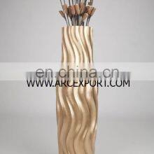 Metal and Wood Flower Vases thumbnail-3
