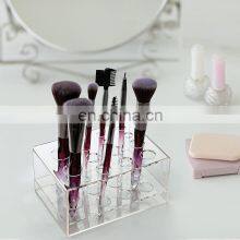 Clear Acrylic Makeup Brush Holder Acrylic Makeup Brush Organizer With 14 Slots thumbnail-4