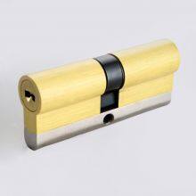double open euro profile brass lock cylinder, with stainless steel reinforced beam