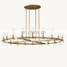 Custom Lamps Decorative Chandeliers Gold Glass Light Pendant RAVELLE 48