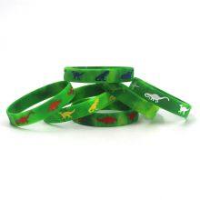 Chinese Factory in Stock Dinosaur Adventure Embossed Silicone Wristband Kids Dinosaur School Activity Present Silicone Bracelet thumbnail-5