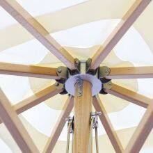 Heavy-duty Wooden Patio Umbrella, Luxury Double Pulley Cord, Garden Umbrella, Suitable for Commercial Customization. thumbnail-2