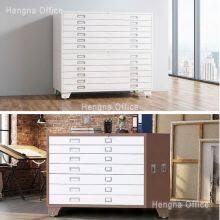 Durable Metal Drawing Storage HNTZ02 A0 Size Steel Map Cabinet 10-Drawer Large Capacity With Soft-close Drawers thumbnail-2