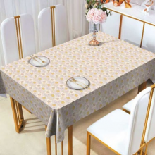 4 Pack Black, Rectangle Disposable Plastic Tablecloth for Picnic, Birthday, BBQ, Party, Wedding (Black, Rectangle, 54in. X108in.) thumbnail-2