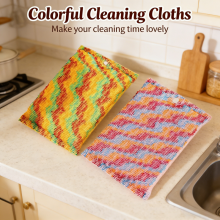 4Pcs Pack Kitchen Cleaning Scrub Pads Jacquard Sponge Scourer thumbnail-3
