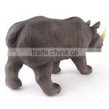 Hot Sell Cool Dinosaur Toys Vinyl 17'' Black Rhinoceros Toy For Children X012 thumbnail-3