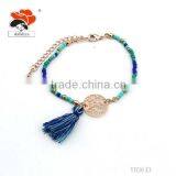 Factory Direct Sale Exotic Copper New Blue Gold Tree Chain Bracelet For Lady/Kids Jewelry