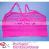 Fashion Seamless Sport Bra, Shdow Stripe Printed thumbnail-6