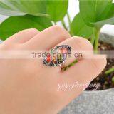 2016 Jewelry Trends Oval Shaped Color Stone Latest Gold Ring Designs for Girls thumbnail-5
