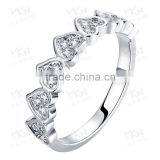 2015 New Arrival Gold Plated Fashion Diamond Heart Shaped Ring Designs for Girls thumbnail-1