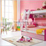 Modern Childish Home Furniture Pinky Kids Bunk Bed (SZ-BF802)