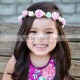 Hot-sales Girl Flower Headband Gold Leaves Flower Headband for Kids Toddler Baby Princess Flower Headband Wh-1828 thumbnail-2