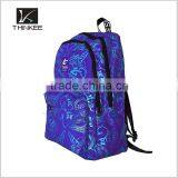 Fashion Custom Printed Promotion Vintage Floral Nylon Hiking Backpack