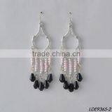 Pretty Seed Bead Tassel Dangle Earrings thumbnail-1