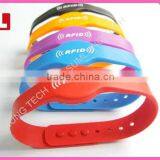 New Design! 13.56MHz Silicone Wristband RFID Proximity Watch Type RFID Wristband Waterproof IC Tag