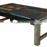 Reclaimed Wood Furniture Rustic Indian Reclaimed Wood Rectangle Coffee Table
