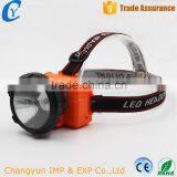 Hot Sale 1W Power LED Flashlight Saving Energy Plastic LED Headlamps
