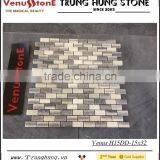 15*32 Light Grey Pure White Honed Marble Mosaic Tiles thumbnail-2