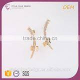 E72972I02 Good Quality Gold Plated Sharp Knif Jewelry Fashion Drop Druzy Earrings With Stones Stud Earrings thumbnail-2