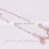 Gold Plated Crystal Long Skull Necklaces Pendants Wholesales Fashion Jewelry for Women and Men GJ-105 thumbnail-4