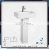 Simple Modern Bathroom Ceramic Sink Pedestal Wash Basin J8011 thumbnail-3