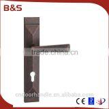 China Brass Door Handles 250-270mm Long Plate With 8545 Lock Body and Brass Cylinder Quality Choice thumbnail-4