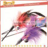 Turkey Feather Cat Teaser ,p0w7c Cat Toy Feather on Stick for Sale thumbnail-2