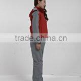 High Quality Softshell Woman Fleece Tech Jacket Red Color thumbnail-3