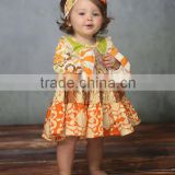 Wholesale oem flower maxi dress fashion newborn western style daily autumn outfit for girl