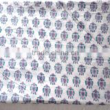 RTHCFC - 4 Hand block printed 100% Cotton Natural Fabric Sanganeri Cotton Block Printed fabric Manufacturer Jaipur