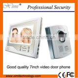 Video door phone intercom 7 inch color screen video door bell with 700tvl camera