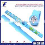 Heart Transfer Printing Cartoon Silicone Children Slap Arm Band for Watches thumbnail-1