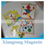 Magnetic series wooden magnetic Jigsaw puzzle for children toy double faced oppssed black-and-white wooden toy