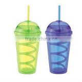 Acrylic tumblers with straw mugs