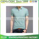 Customized Classic Collar Mens 100% Pique Cotton 220gsm Polo Shirt Without Button OEM thumbnail-3