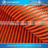 Hybrid Carbon Fiber Cloth Mixed Witt Kevlar Orange & Black thumbnail-1