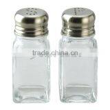 SINOGLASS 100ml Square Spice Jar Glass Salt and Pepper Shaker thumbnail-1