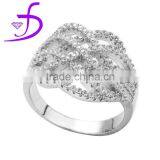 Micro Pave Setting Ring 925 Sterling Silver Tiny Diamond Ring Wholesale thumbnail-1
