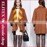 2015 HOT Fashion Yellow Sexy Woman Cashmere Overcoat Winter Dress thumbnail-1