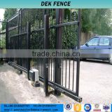 Sliding gate curved design of the house purple pvc coated fence panel palisade