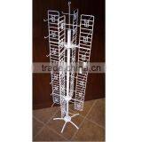 White 4 Sided Metal Floor Display Wall Spinner Rack thumbnail-3