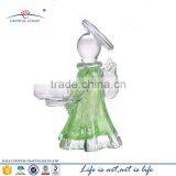 6.3''H Crystal Glass Angel Decorative Table Top Tea Light Candle Vases thumbnail-3