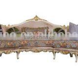 Retro Style Sectional Sofa Lliving Room Furniture, Solid Wood Carved Eight Seater Corner Sofa Set thumbnail-1