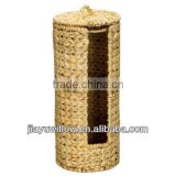Handle woven banana leaf toilet paper holder wth lid baskets
