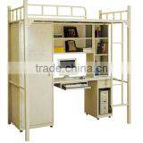 Metal Apartment Bed With Desk and Wardrobe thumbnail-1